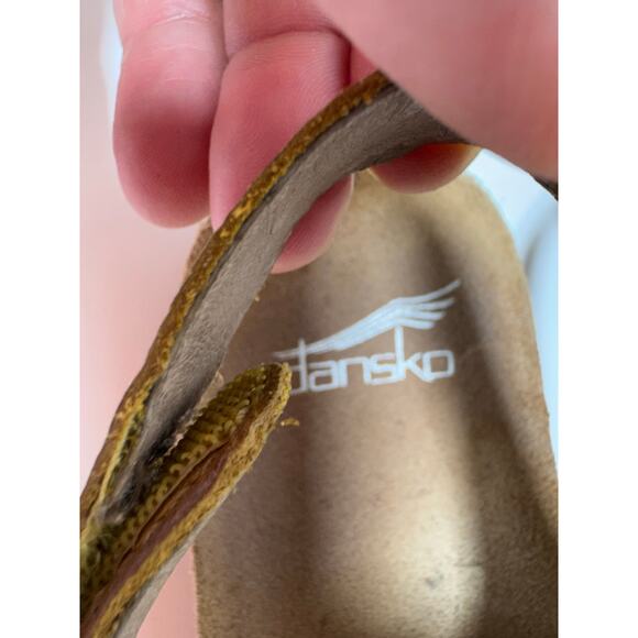 Dansko Women’s Leather Sandals Sz 38 (7.5-8 US) Brown Slingback Open Toe Boho - Picture 5 of 7